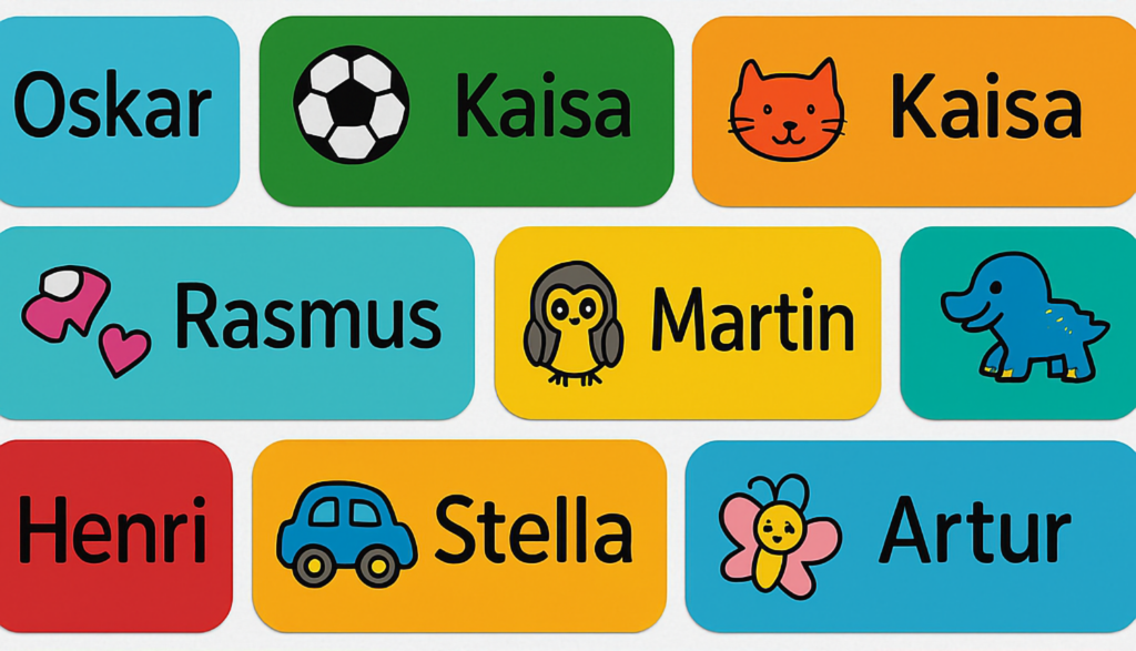 kids name stickers