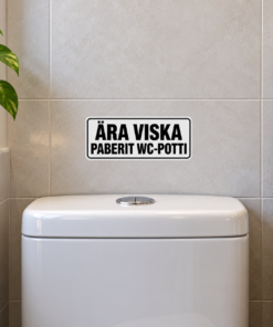 Ära viska paberit WC-potti kleebis