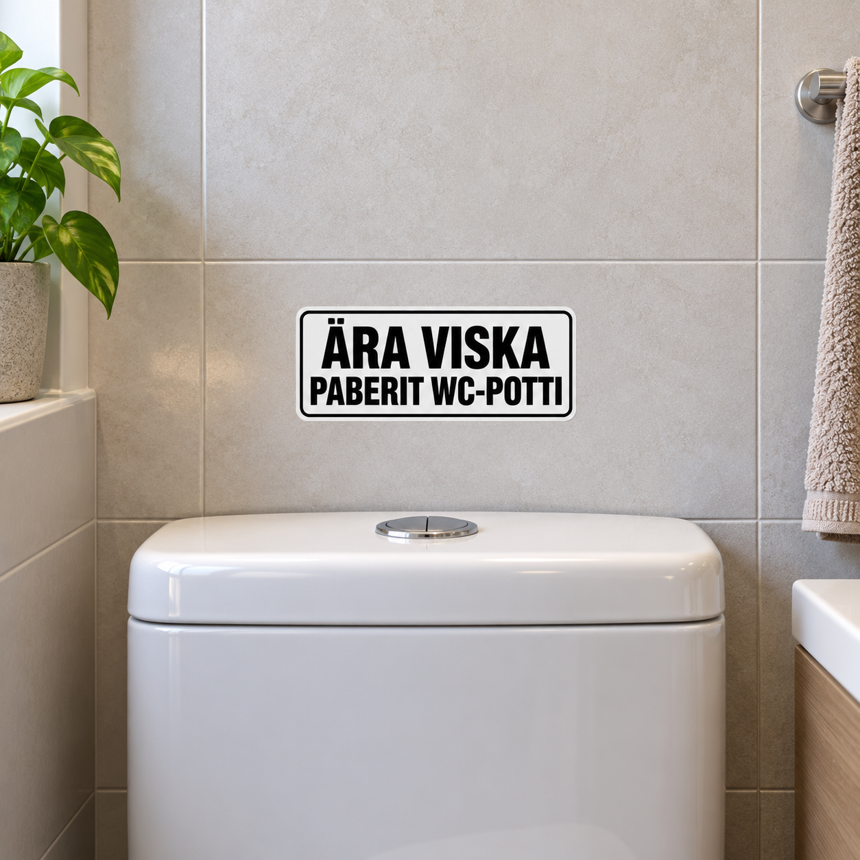 Ära viska paberit WC-potti kleebis
